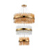 Lysander 3 Tier 40cm + 60cm + 80cm Pendant 10 + 18 + 24 Light G9 Brass/Amber/Clear Item Weight: 50kg-4
