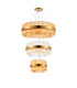 Lysander 3 Tier 40cm + 60cm + 80cm Pendant 10 + 18 + 24 Light G9 Brass/Amber/Clear Item Weight: 50kg-5