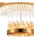 Lysander 3 Tier 40cm + 60cm + 80cm Pendant 10 + 18 + 24 Light G9 Brass/Amber/Clear Item Weight: 50kg-6