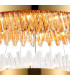 Lysander 3 Tier 40cm + 60cm + 80cm Pendant 10 + 18 + 24 Light G9 Brass/Amber/Clear Item Weight: 50kg-8