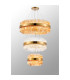 Lysander 3 Tier 40cm + 60cm + 80cm Pendant 10 + 18 + 24 Light G9 Brass/Amber/Clear Item Weight: 50kg-11