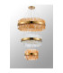 Lysander 3 Tier 40cm + 60cm + 80cm Pendant 10 + 18 + 24 Light G9 Brass/Amber/Clear Item Weight: 50kg-12