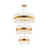Lysander 3 Tier 40cm + 60cm + 80cm Pendant 10 + 18 + 24 Light G9 Brass/Clear Item Weight: 50kg-1