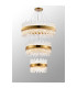 Lysander 3 Tier 40cm + 60cm + 80cm Pendant 10 + 18 + 24 Light G9 Brass/Clear Item Weight: 50kg-3