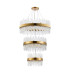 Lysander 3 Tier 40cm + 60cm + 80cm Pendant 10 + 18 + 24 Light G9 Brass/Clear Item Weight: 50kg-4