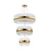Lysander 3 Tier 40cm + 60cm + 80cm Pendant 10 + 18 + 24 Light G9 Brass/Clear Item Weight: 50kg-9