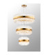 Lysander 3 Tier 40cm + 60cm + 80cm Pendant 10 + 18 + 24 Light G9 Brass/Clear Item Weight: 50kg-11