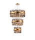Lysander 3 Tier 40cm + 60cm + 80cm Pendant 10 + 18 + 24 Light G9 Brass/Smoke Item Weight: 50kg-1