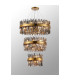 Lysander 3 Tier 40cm + 60cm + 80cm Pendant 10 + 18 + 24 Light G9 Brass/Smoke Item Weight: 50kg-3
