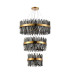 Lysander 3 Tier 40cm + 60cm + 80cm Pendant 10 + 18 + 24 Light G9 Brass/Smoke Item Weight: 50kg-4