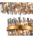 Lysander 3 Tier 40cm + 60cm + 80cm Pendant 10 + 18 + 24 Light G9 Brass/Smoke Item Weight: 50kg-6