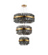 Lysander 3 Tier 40cm + 60cm + 80cm Pendant 10 + 18 + 24 Light G9 Brass/Smoke Item Weight: 50kg-9