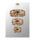 Lysander 3 Tier 40cm + 60cm + 80cm Pendant 10 + 18 + 24 Light G9 Brass/Smoke Item Weight: 50kg-11