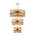 Lysander 3 Tier 40cm + 60cm + 80cm Pendant 10 + 18 + 24 Light G9 Polished Nickel/Amber Item Weight: 50kg-4