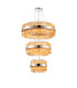 Lysander 3 Tier 40cm + 60cm + 80cm Pendant 10 + 18 + 24 Light G9 Polished Nickel/Amber Item Weight: 50kg-5