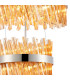 Lysander 3 Tier 40cm + 60cm + 80cm Pendant 10 + 18 + 24 Light G9 Polished Nickel/Amber Item Weight: 50kg-6