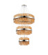 Lysander 3 Tier 40cm + 60cm + 80cm Pendant 10 + 18 + 24 Light G9 Polished Nickel/Amber Item Weight: 50kg-9