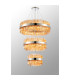 Lysander 3 Tier 40cm + 60cm + 80cm Pendant 10 + 18 + 24 Light G9 Polished Nickel/Amber Item Weight: 50kg-11