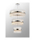 Lysander 3 Tier 40cm + 60cm + 80cm Pendant 10 + 18 + 24 Light G9 Polished Nickel/Clear Item Weight: 50kg-3