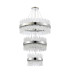 Lysander 3 Tier 40cm + 60cm + 80cm Pendant 10 + 18 + 24 Light G9 Polished Nickel/Clear Item Weight: 50kg-4