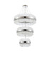 Lysander 3 Tier 40cm + 60cm + 80cm Pendant 10 + 18 + 24 Light G9 Polished Nickel/Clear Item Weight: 50kg-9