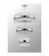 Lysander 3 Tier 40cm + 60cm + 80cm Pendant 10 + 18 + 24 Light G9 Polished Nickel/Clear Item Weight: 50kg-10