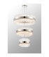 Lysander 3 Tier 40cm + 60cm + 80cm Pendant 10 + 18 + 24 Light G9 Polished Nickel/Clear Item Weight: 50kg-11