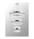 Lysander 3 Tier 40cm + 60cm + 80cm Pendant 10 + 18 + 24 Light G9 Polished Nickel/Clear Item Weight: 50kg-12