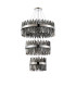 Lysander 3 Tier 40cm + 60cm + 80cm Pendant 10 + 18 + 24 Light G9 Polished Nickel/Smoke Item Weight: 50kg-4