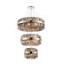 Lysander 3 Tier 40cm + 60cm + 80cm Pendant 10 + 18 + 24 Light G9 Polished Nickel/Smoke Item Weight: 50kg-5