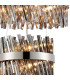 Lysander 3 Tier 40cm + 60cm + 80cm Pendant 10 + 18 + 24 Light G9 Polished Nickel/Smoke Item Weight: 50kg-6