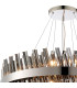 Lysander 3 Tier 40cm + 60cm + 80cm Pendant 10 + 18 + 24 Light G9 Polished Nickel/Smoke Item Weight: 50kg-7
