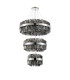 Lysander 3 Tier 40cm + 60cm + 80cm Pendant 10 + 18 + 24 Light G9 Polished Nickel/Smoke Item Weight: 50kg-9