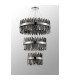 Lysander 3 Tier 40cm + 60cm + 80cm Pendant 10 + 18 + 24 Light G9 Polished Nickel/Smoke Item Weight: 50kg-10