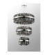 Lysander 3 Tier 40cm + 60cm + 80cm Pendant 10 + 18 + 24 Light G9 Polished Nickel/Smoke Item Weight: 50kg-12