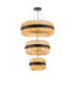 Lysander 3 Tier 40cm + 60cm + 80cm Pendant 10 + 18 + 24 Light G9 Satin Black/Amber Item Weight: 50kg-4