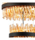 Lysander 3 Tier 40cm + 60cm + 80cm Pendant 10 + 18 + 24 Light G9 Satin Black/Amber Item Weight: 50kg-5