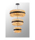 Lysander 3 Tier 40cm + 60cm + 80cm Pendant 10 + 18 + 24 Light G9 Satin Black/Amber Item Weight: 50kg-10