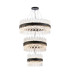 Lysander 3 Tier 40cm + 60cm + 80cm Pendant 10 + 18 + 24 Light G9 Satin Black/Clear Item Weight: 50kg-1