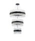 Lysander 3 Tier 40cm + 60cm + 80cm Pendant 10 + 18 + 24 Light G9 Satin Black/Clear Item Weight: 50kg-4