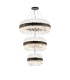 Lysander 3 Tier 40cm + 60cm + 80cm Pendant 10 + 18 + 24 Light G9 Satin Black/Clear Item Weight: 50kg-5