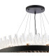 Lysander 3 Tier 40cm + 60cm + 80cm Pendant 10 + 18 + 24 Light G9 Satin Black/Clear Item Weight: 50kg-7