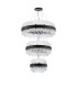 Lysander 3 Tier 40cm + 60cm + 80cm Pendant 10 + 18 + 24 Light G9 Satin Black/Clear Item Weight: 50kg-9