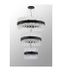 Lysander 3 Tier 40cm + 60cm + 80cm Pendant 10 + 18 + 24 Light G9 Satin Black/Clear Item Weight: 50kg-10
