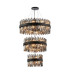 Lysander 3 Tier 40cm + 60cm + 80cm Pendant 10 + 18 + 24 Light G9 Satin Black/Smoke Item Weight: 50kg-1