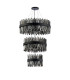 Lysander 3 Tier 40cm + 60cm + 80cm Pendant 10 + 18 + 24 Light G9 Satin Black/Smoke Item Weight: 50kg-4