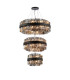 Lysander 3 Tier 40cm + 60cm + 80cm Pendant 10 + 18 + 24 Light G9 Satin Black/Smoke Item Weight: 50kg-5