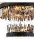 Lysander 3 Tier 40cm + 60cm + 80cm Pendant 10 + 18 + 24 Light G9 Satin Black/Smoke Item Weight: 50kg-6