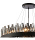 Lysander 3 Tier 40cm + 60cm + 80cm Pendant 10 + 18 + 24 Light G9 Satin Black/Smoke Item Weight: 50kg-7