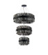Lysander 3 Tier 40cm + 60cm + 80cm Pendant 10 + 18 + 24 Light G9 Satin Black/Smoke Item Weight: 50kg-9